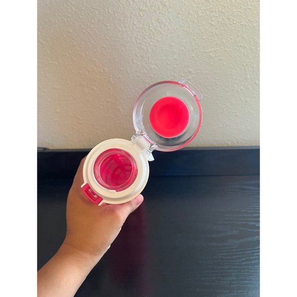 Ello Syndicate Glass Water Bottle With One touch flip top Pink 20Oz - Picture 6 of 8